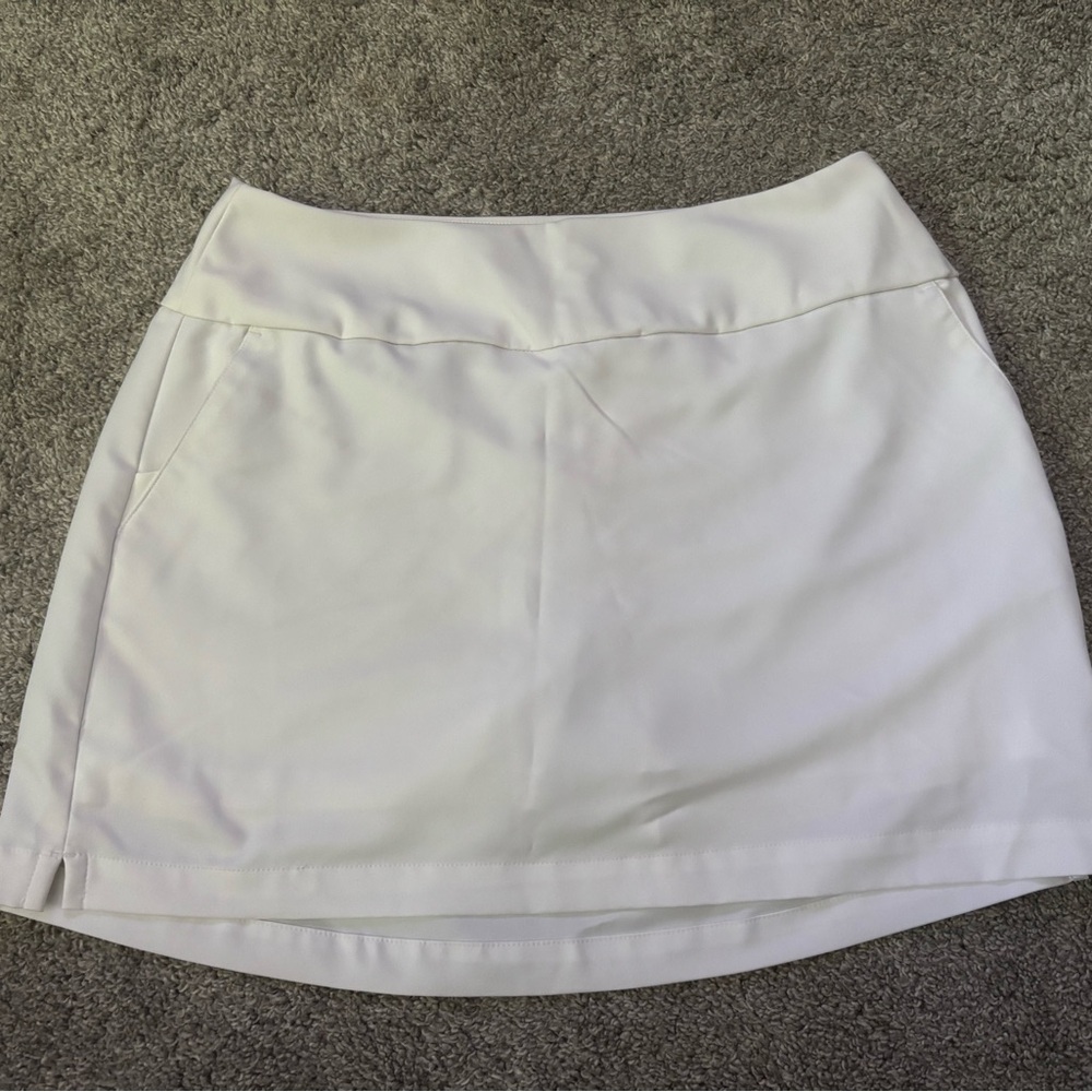 Adidas White A-Line Mini Skirt Athletic